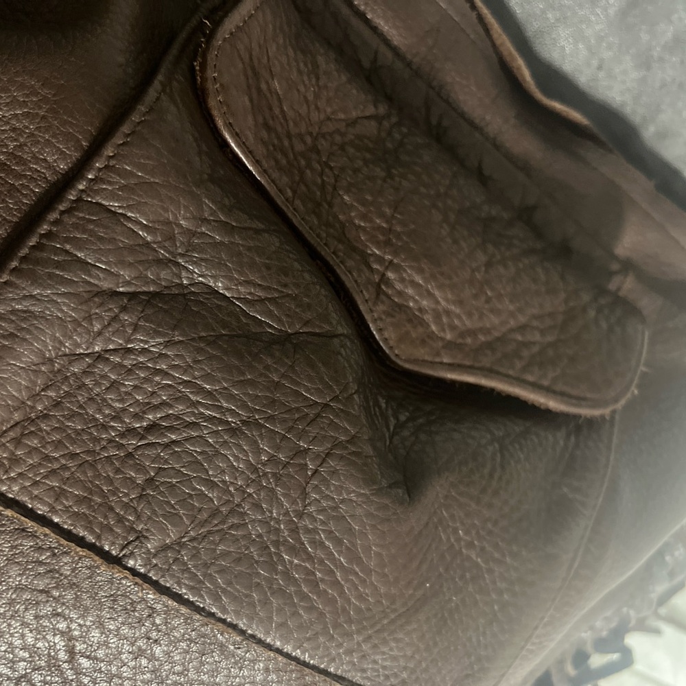 Brown Fringe Leather Shoulder Bag - Picture 7 of 9